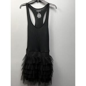 Miley Cyrus Max Azria Tank Dress Womens Large Hanna Montana Mini Ruffle Black
